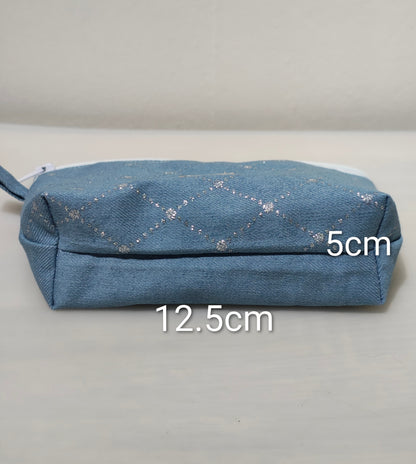 Upcycle Denim zipped Makeup Bag