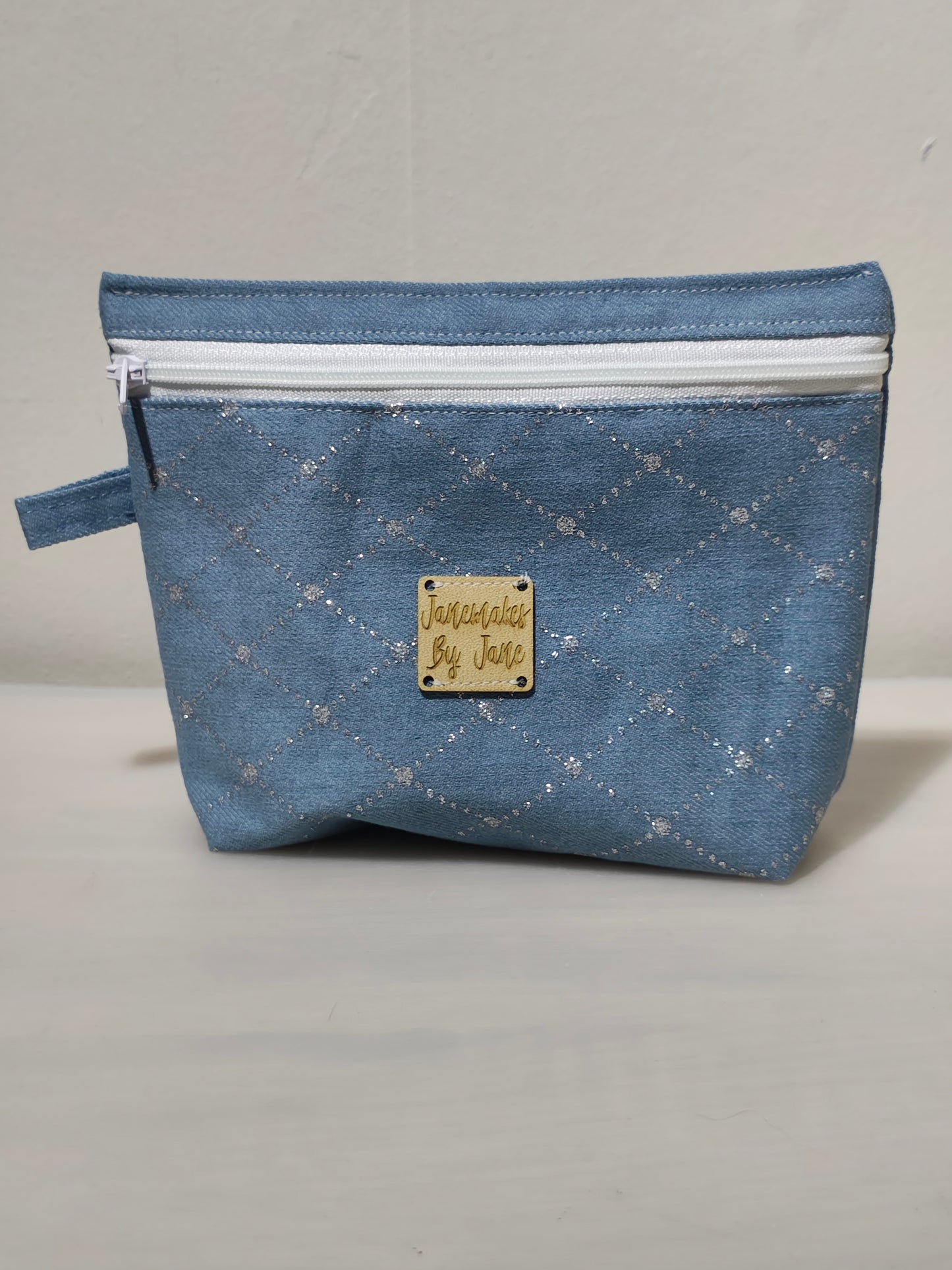 Upcycle Denim zipped Makeup Bag