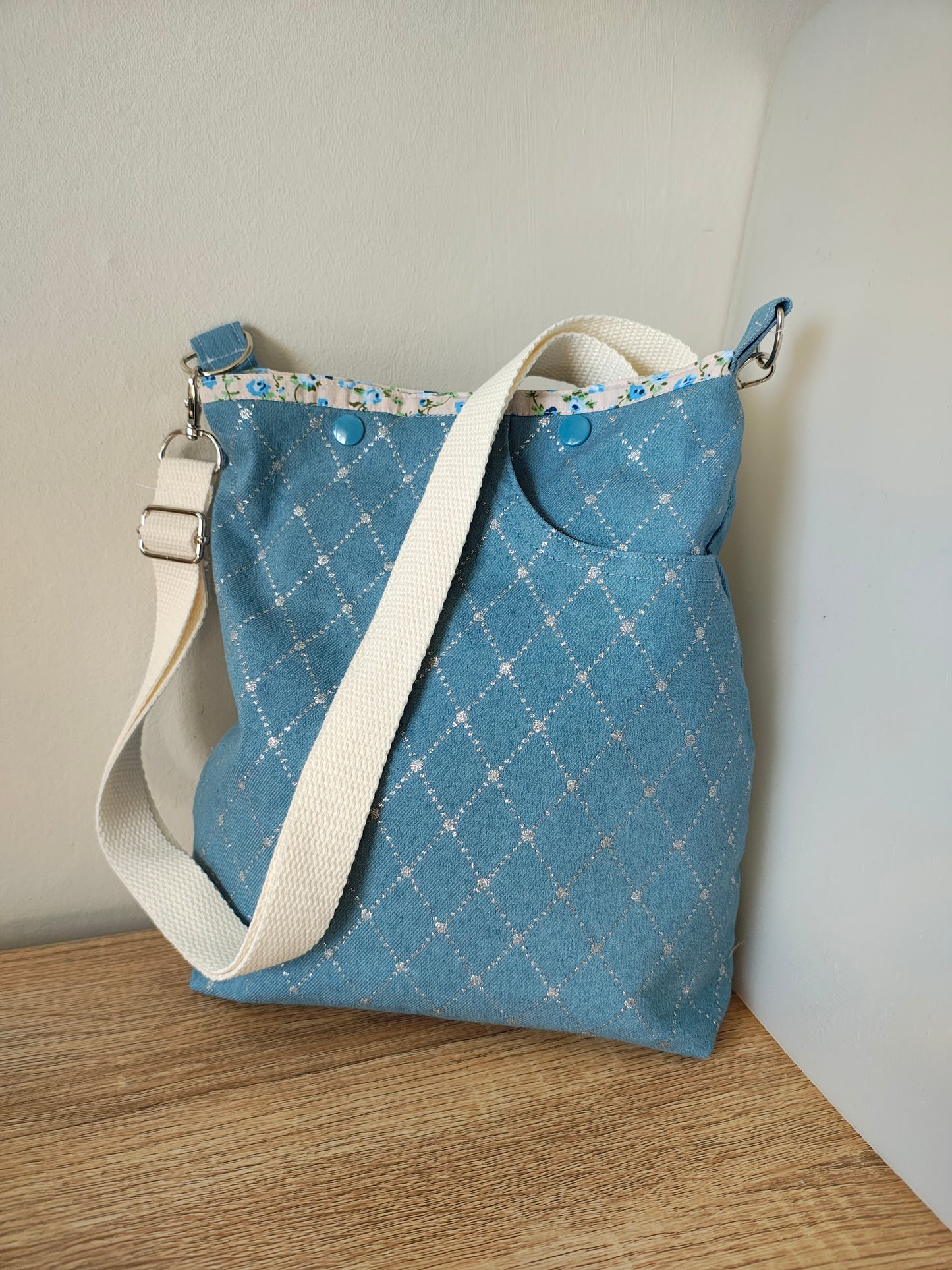 Upcycled Denim Shoulder Bag