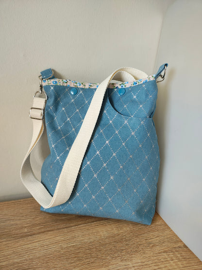 Upcycled Denim Shoulder Bag