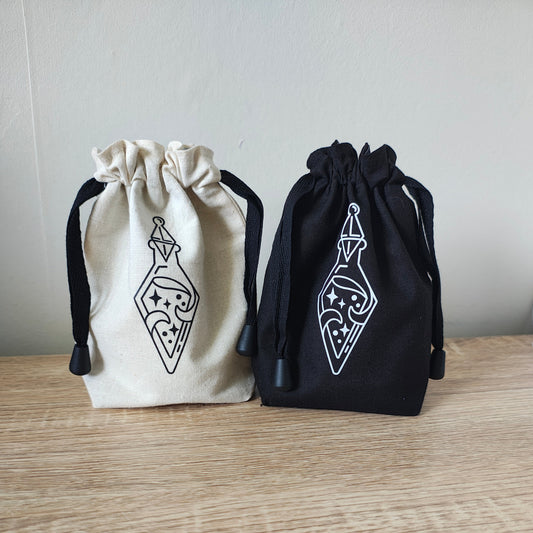 Vial Dice Bag, Drawstring Dice Pouch.