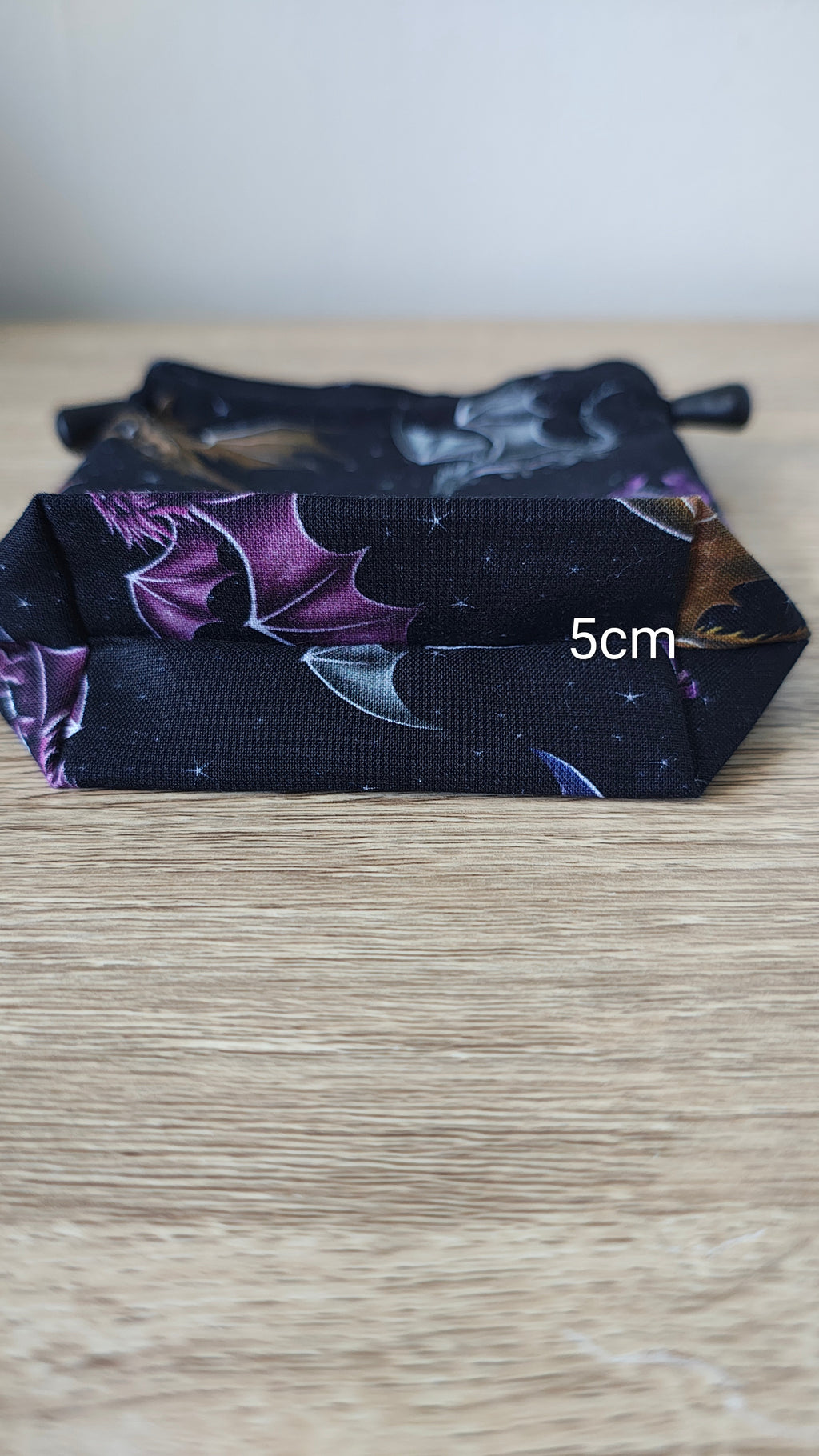 Obsidian Dragon Fury Dice Bag, drawstring pouch.