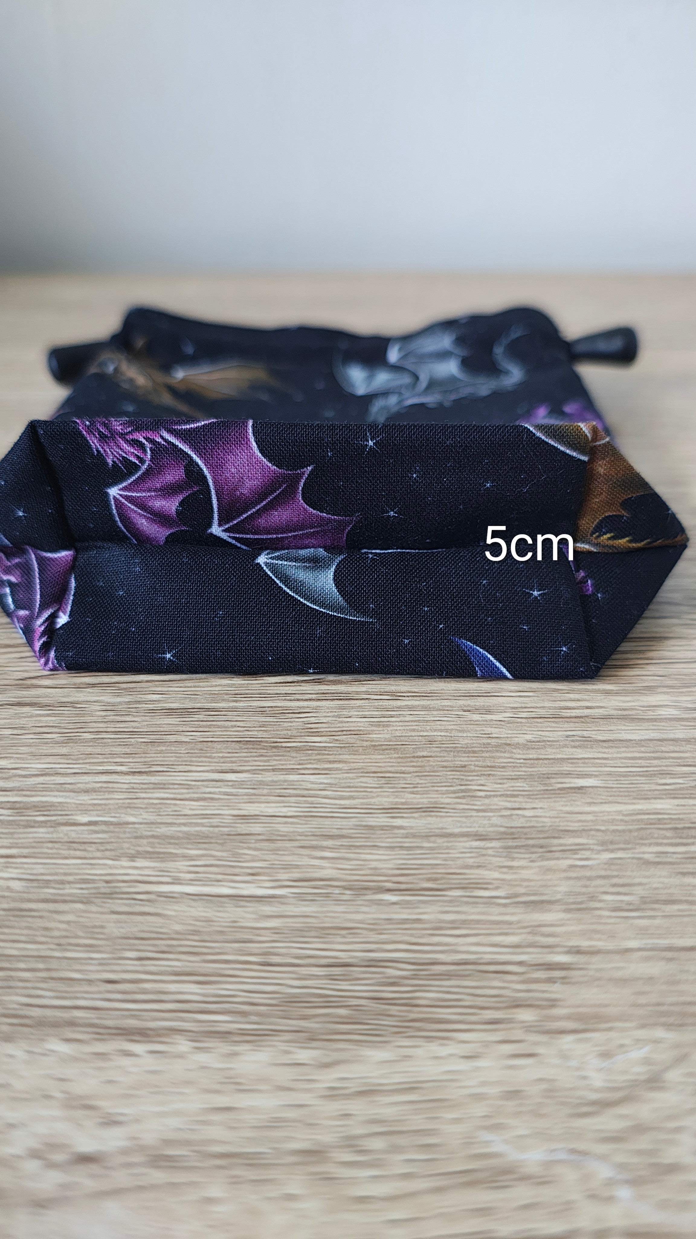 Obsidian Dragon Fury Dice Bag, drawstring pouch.
