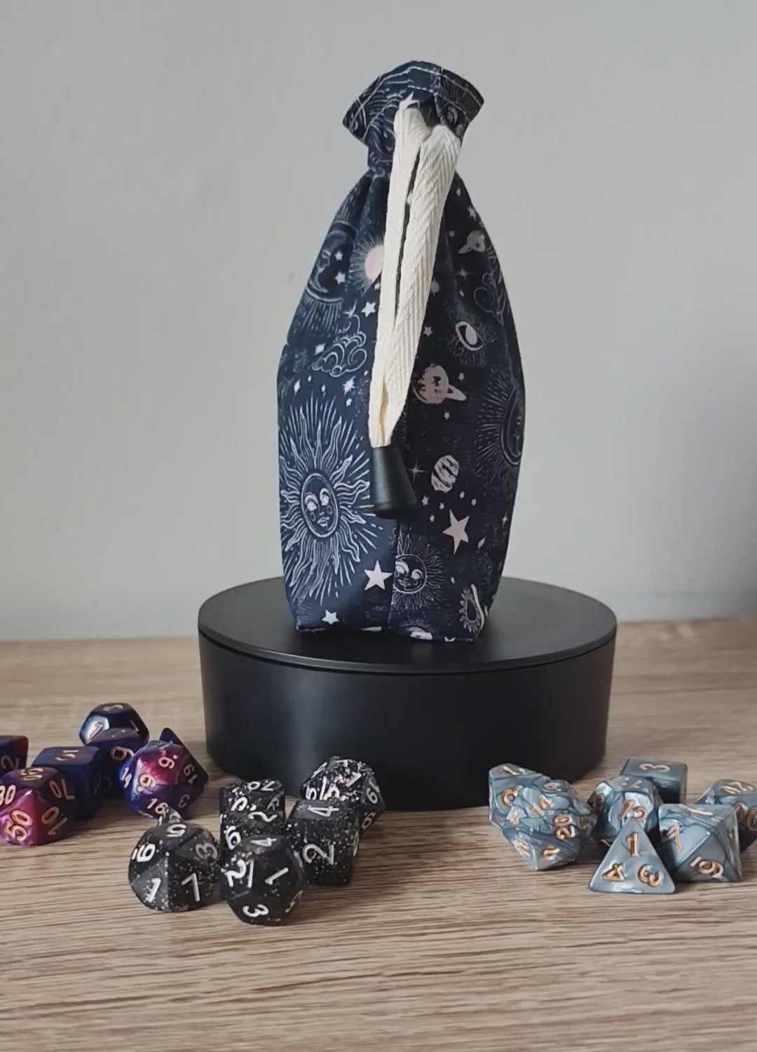 Zodiac Galaxy Dice Bag, Gaming, Crystal, Dice Pouch.