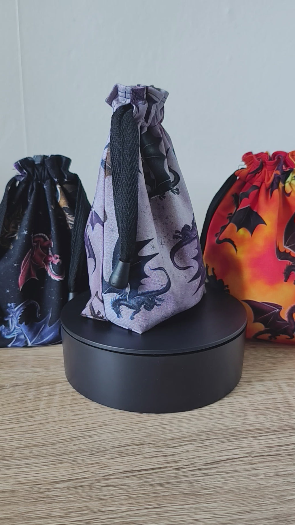 Ash Dragon Fury Dice Bag, drawstring pouch.