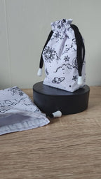 Clouds Sun Stars and Moon Dice bag, Gaming dice pouch.