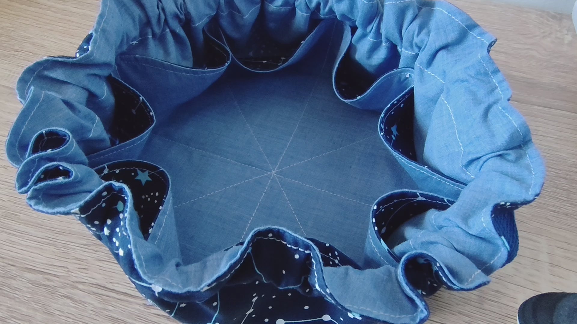 Star Gazing Night Sky Dice Bag, Drawcord Gaming Dice Pouch.